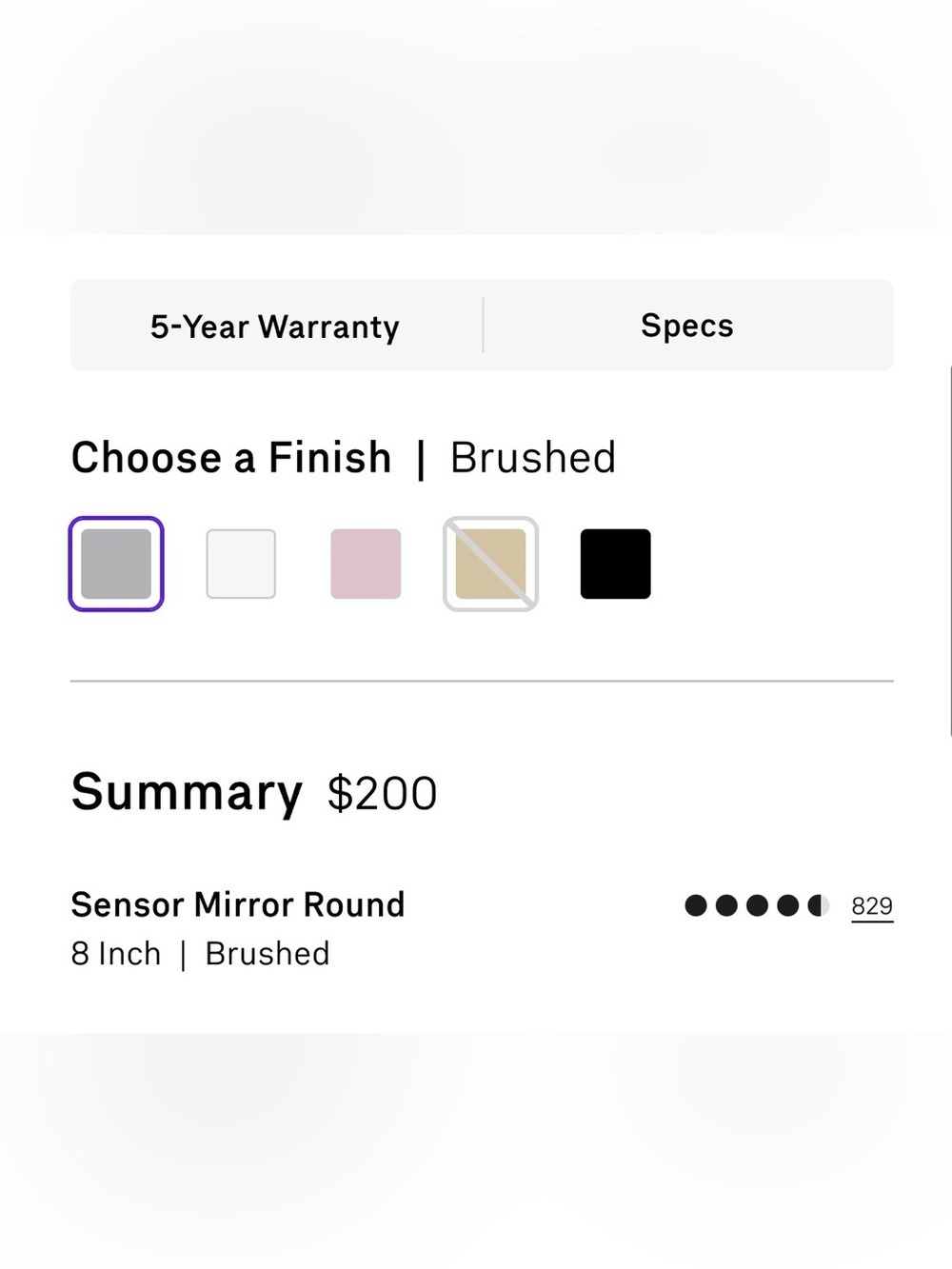💙 SIMPLE HUMAN LED Sensor Mirror Lighted Round Vanity Mirror in Brushed Chrome - Picture 3 of 13